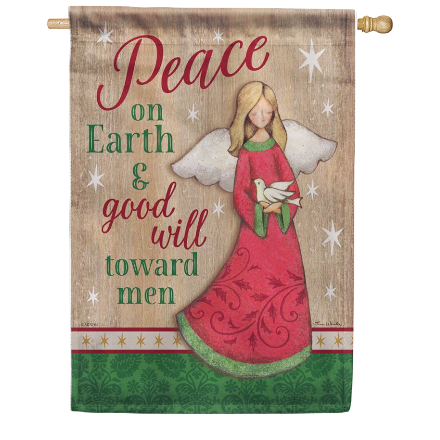 Red Angel House Flag