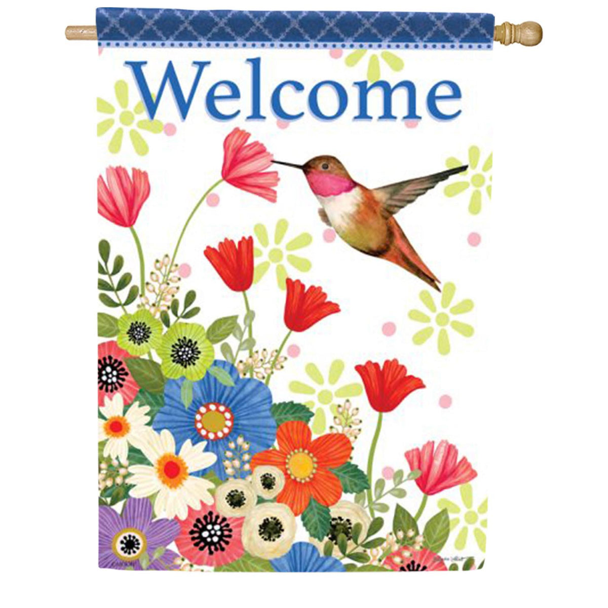 Carson House Flag - Garden Hummingbird House Flag