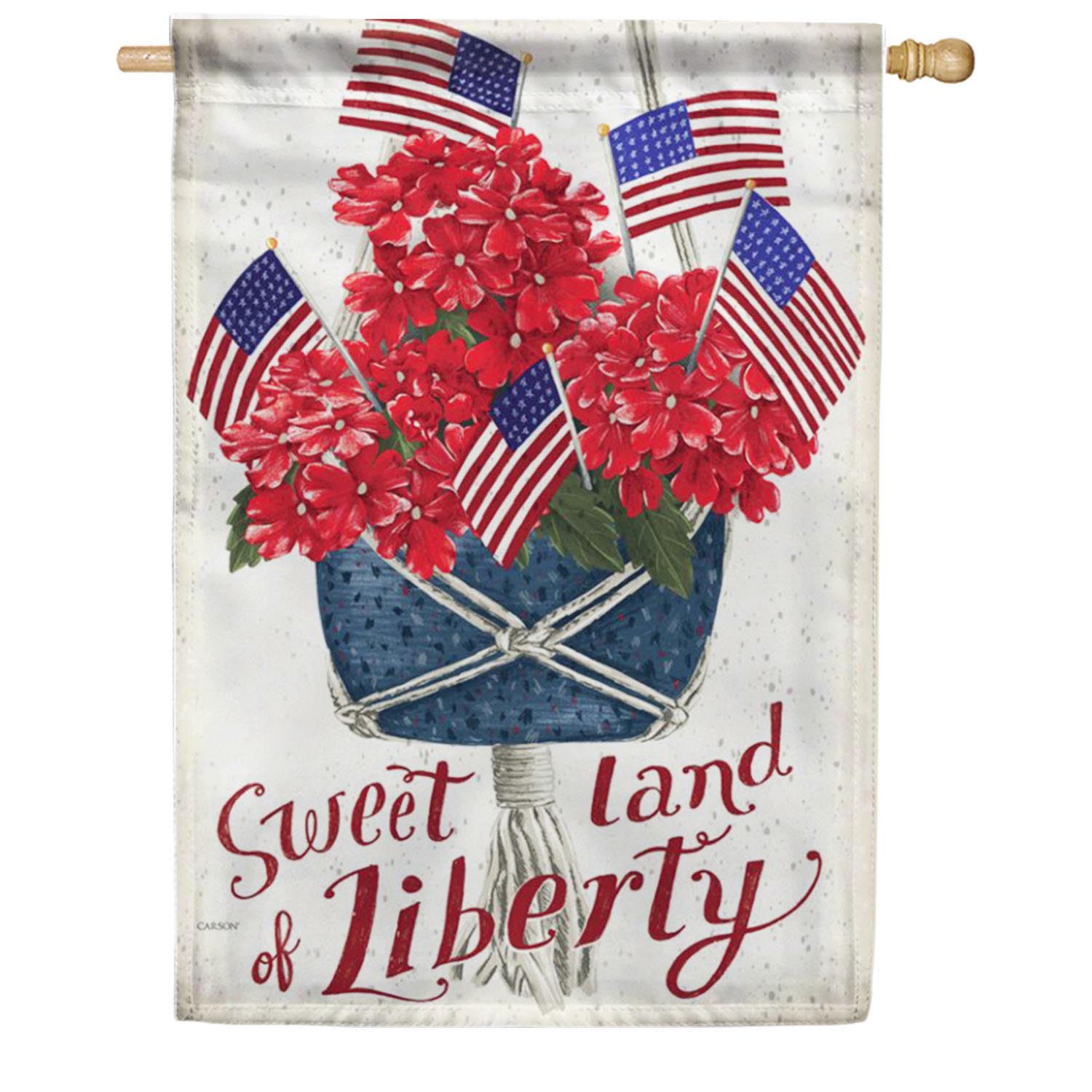 Sweet Land of Liberty Double Sided House Flag