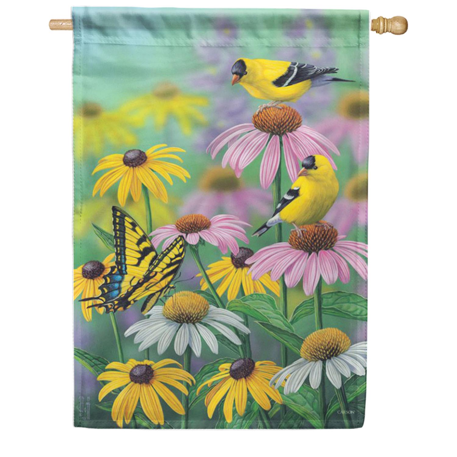 Goldfinch Friends Double Sided House Flag