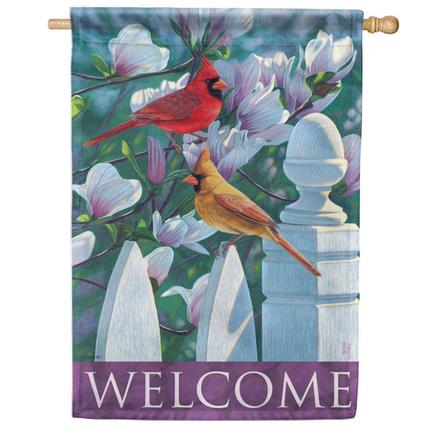 Cardinal Fence Double Sided House Flag