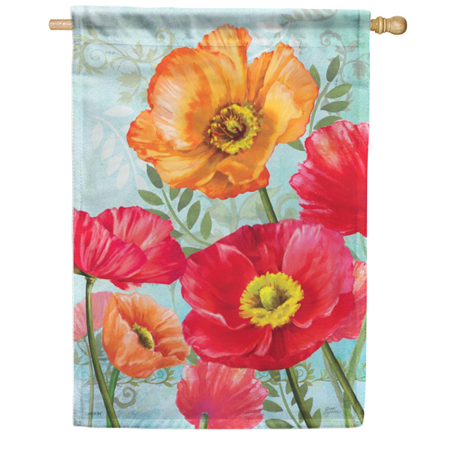 Bright Poppies Double Sided House Flag