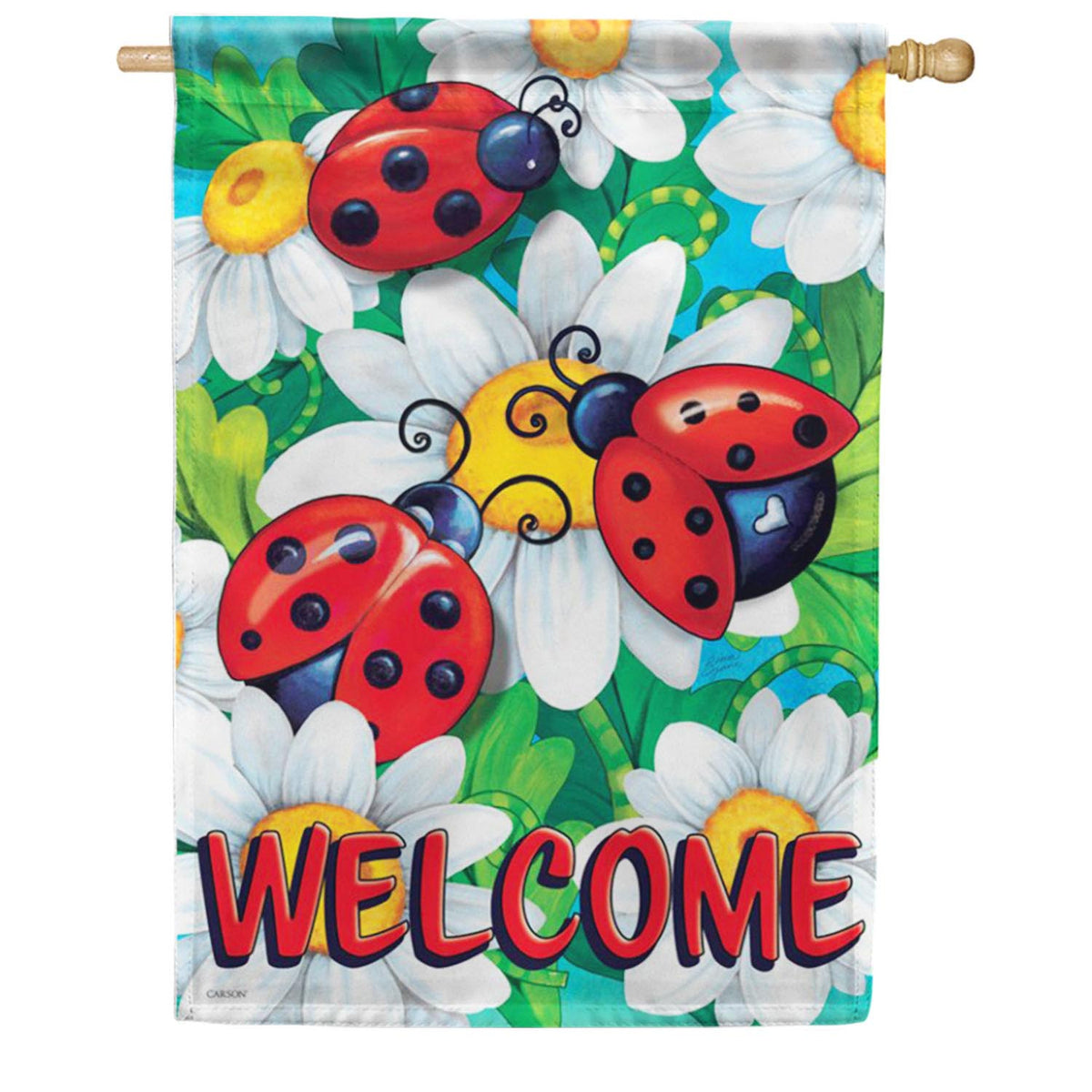 Ladybug Friends Double Sided House Flag