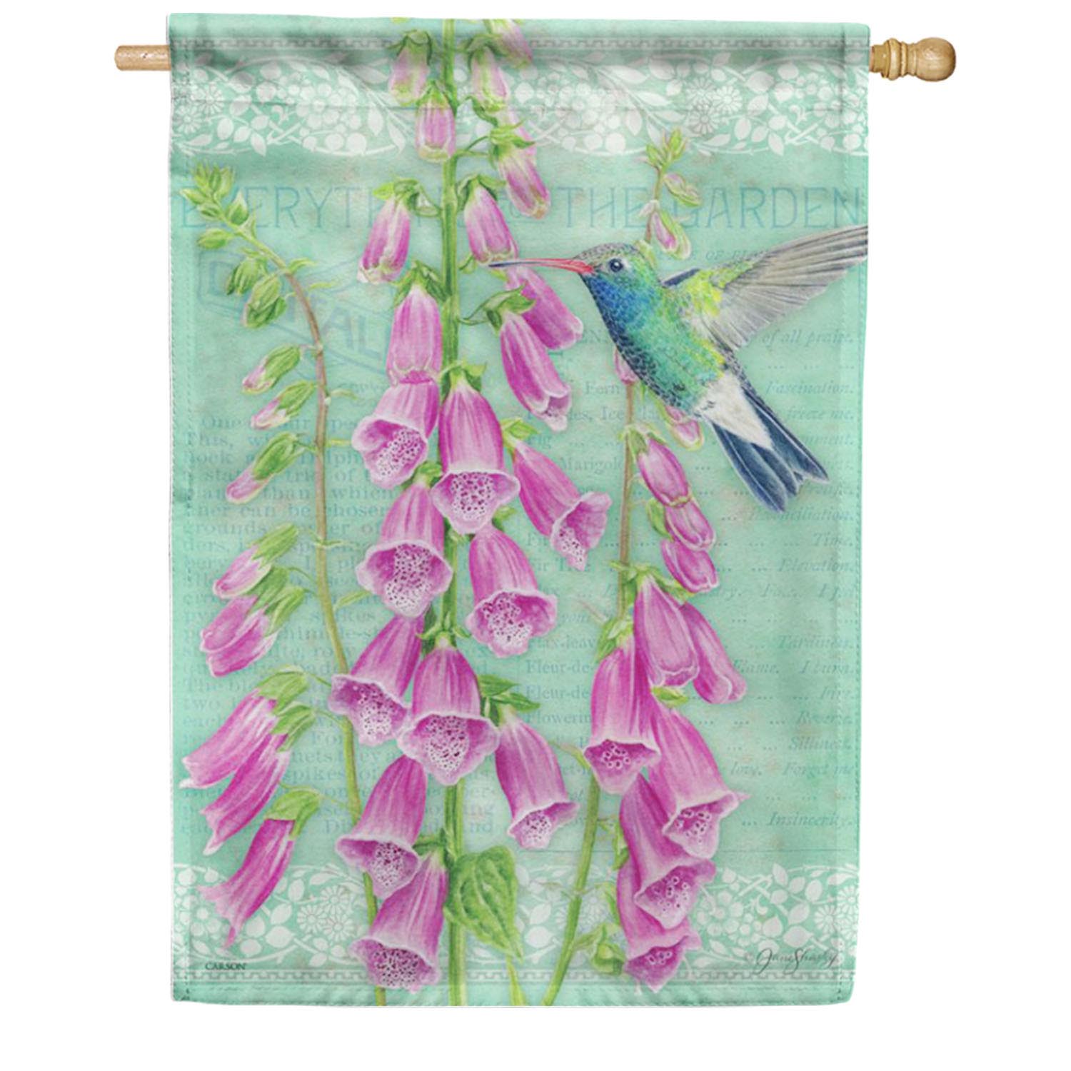 Hummingbird & Foxglove House Flag