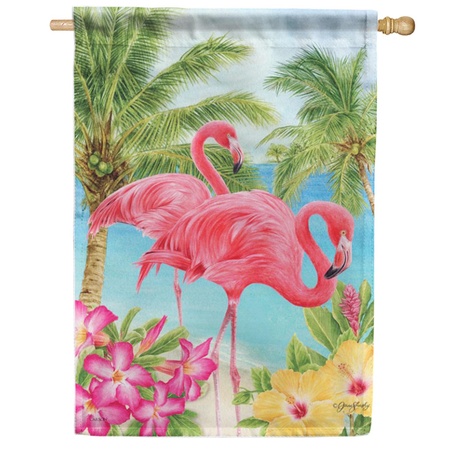 Flamingo Tropic House Flag