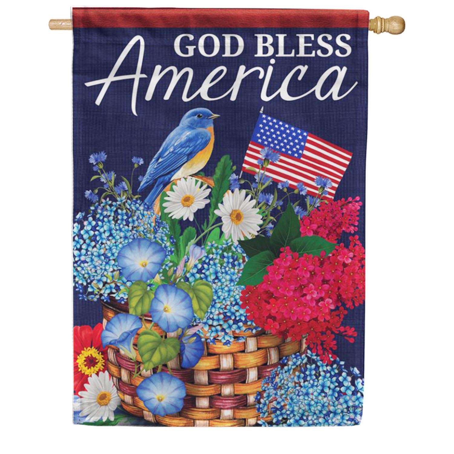 God Bless America House Flag