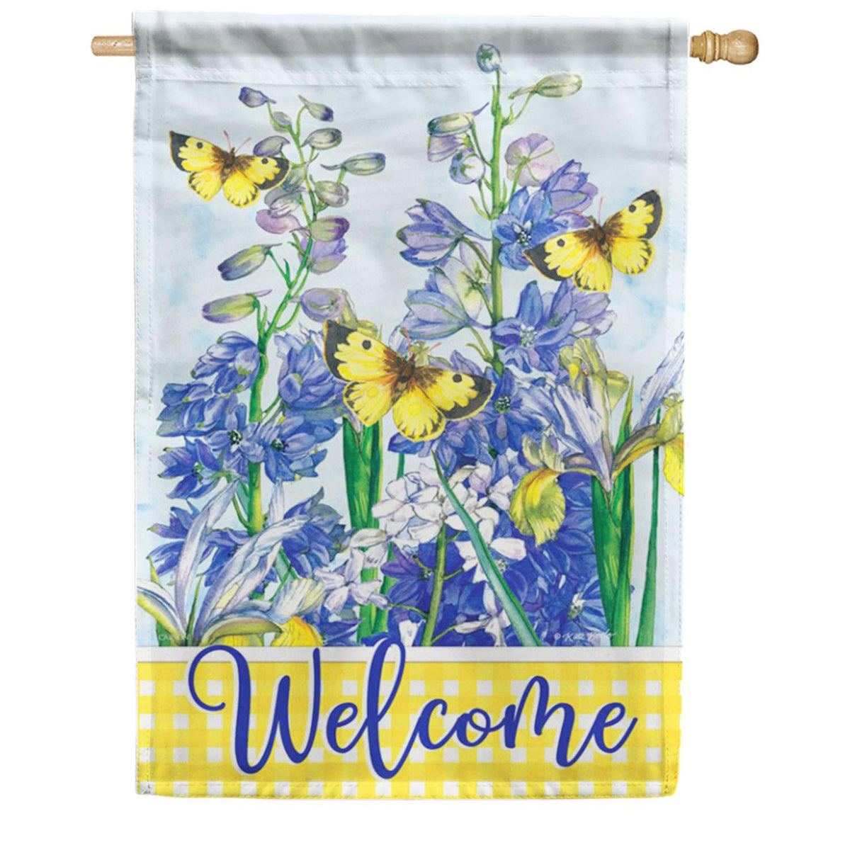 Summer Bliss Butterflies House Flag
