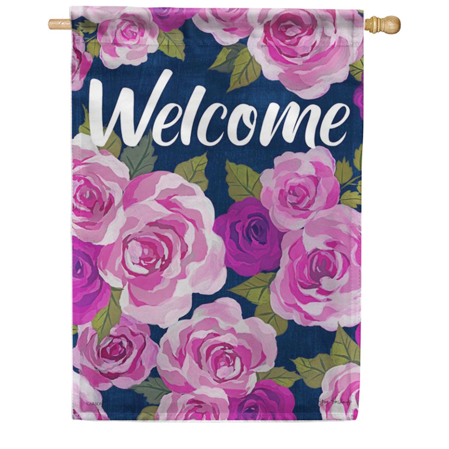 Purple Roses House Flag