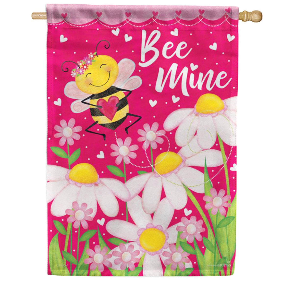 Bee Mine Valentine House Flag