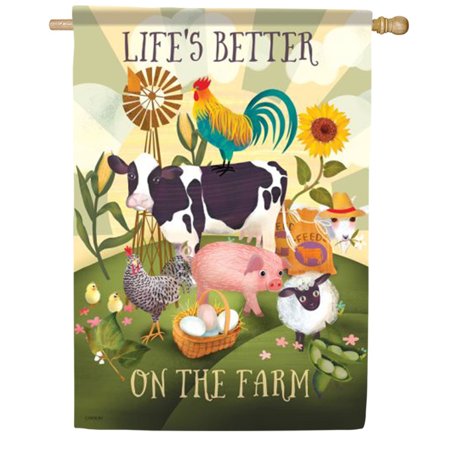 On The Farm House Flag