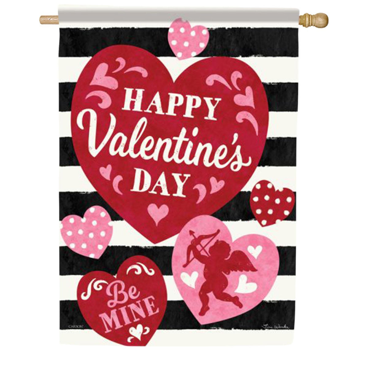Valentine Stripe House Flag