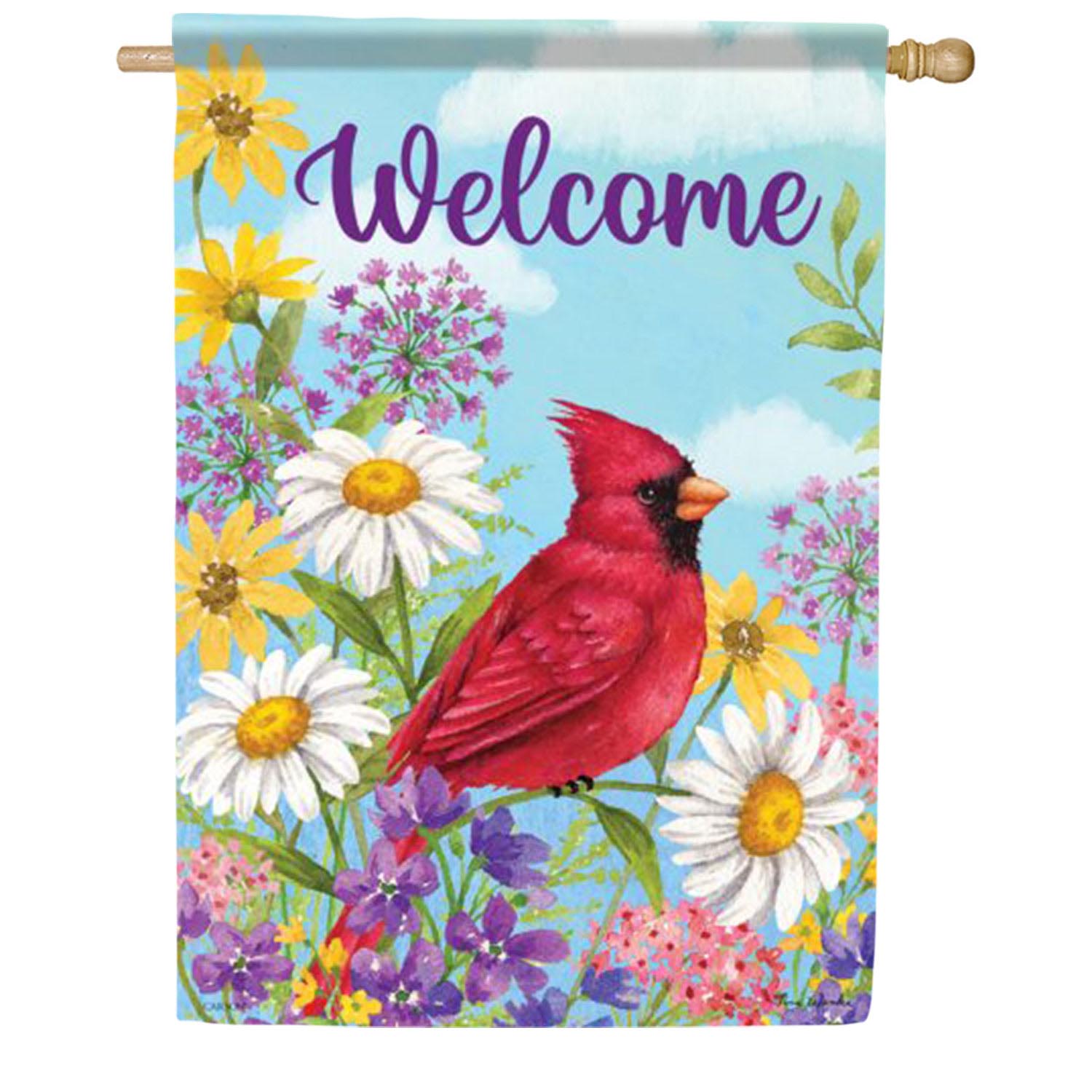 Summer Cardinal House Flag