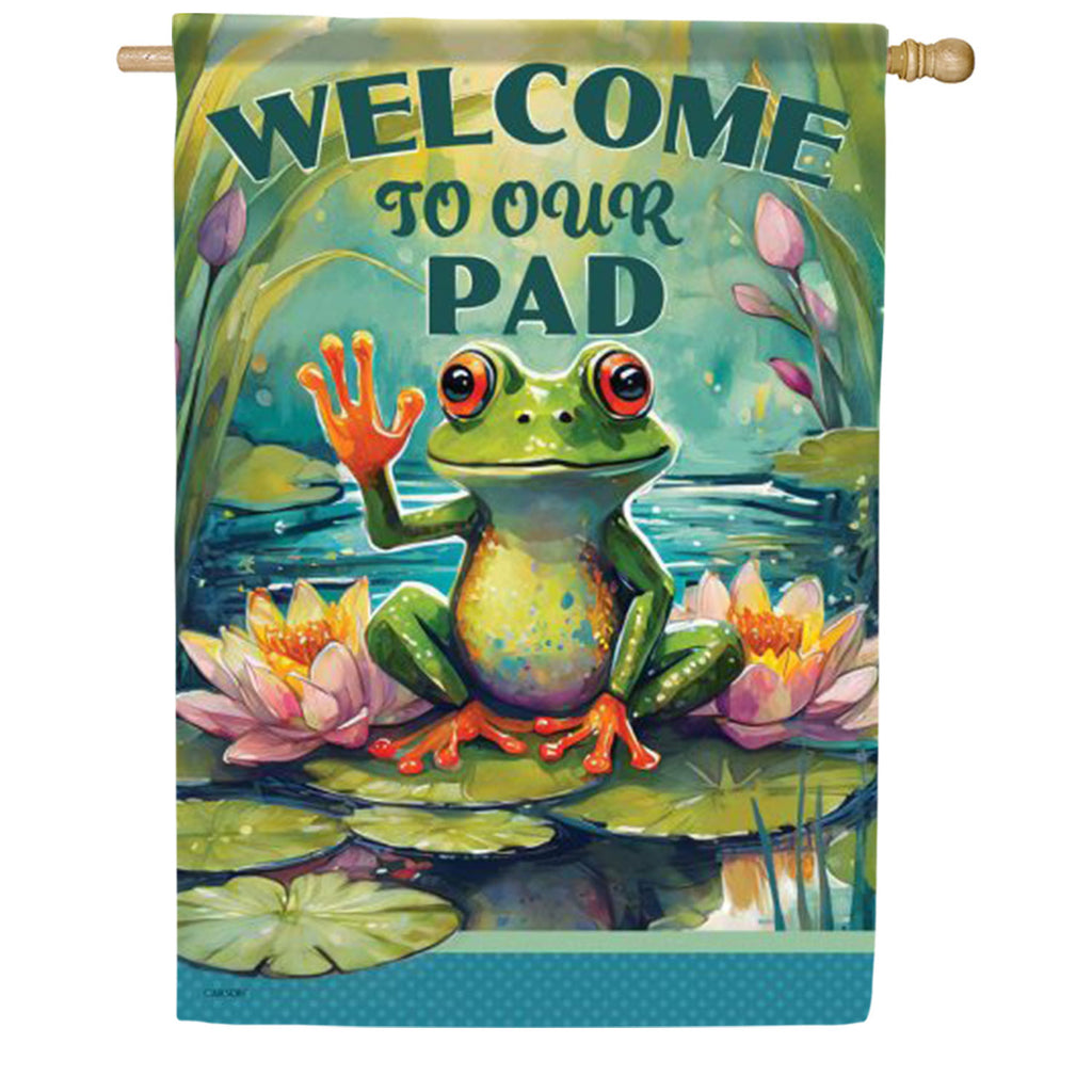 Welcome To Our Pad House Flag