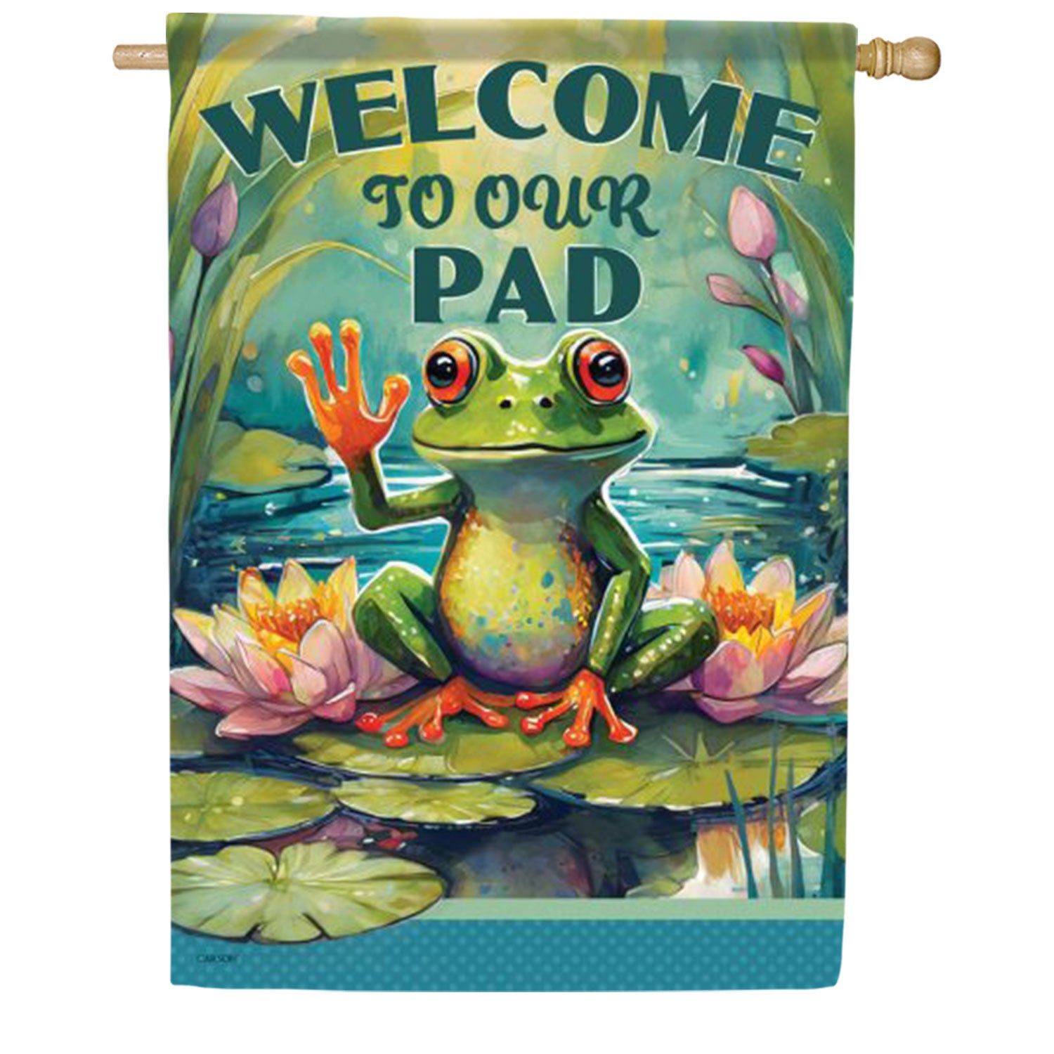 Welcome To Our Pad House Flag