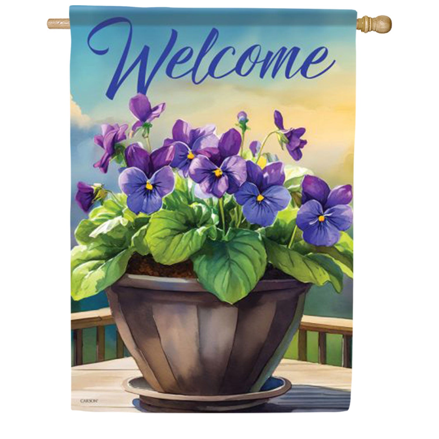 Sunkissed Violets House Flag