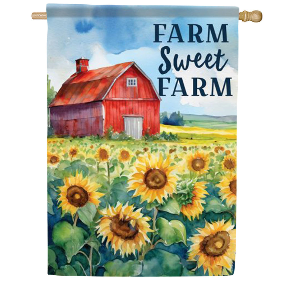 Farm Sweet Sunflowers House Flag