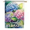 Hydrangeas In Bloom House Flag