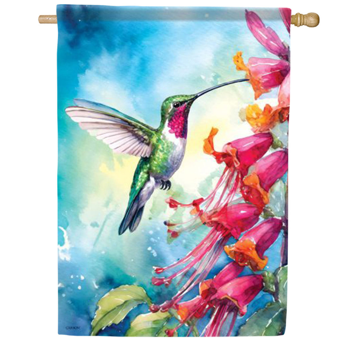Hummingbird & Fuchsia House Flag