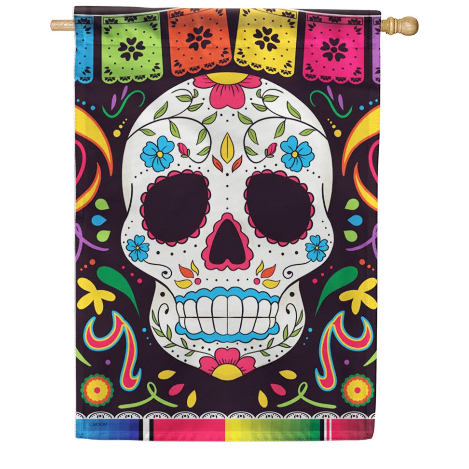 Sugar Skull House Flag
