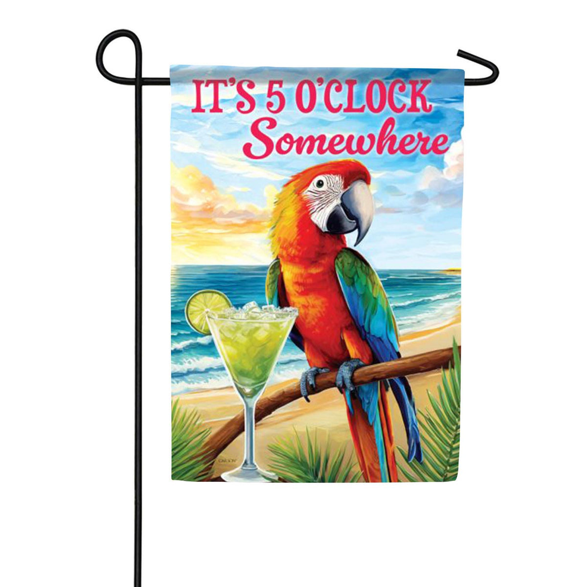 5 O'Clock Somewhere Garden Flag