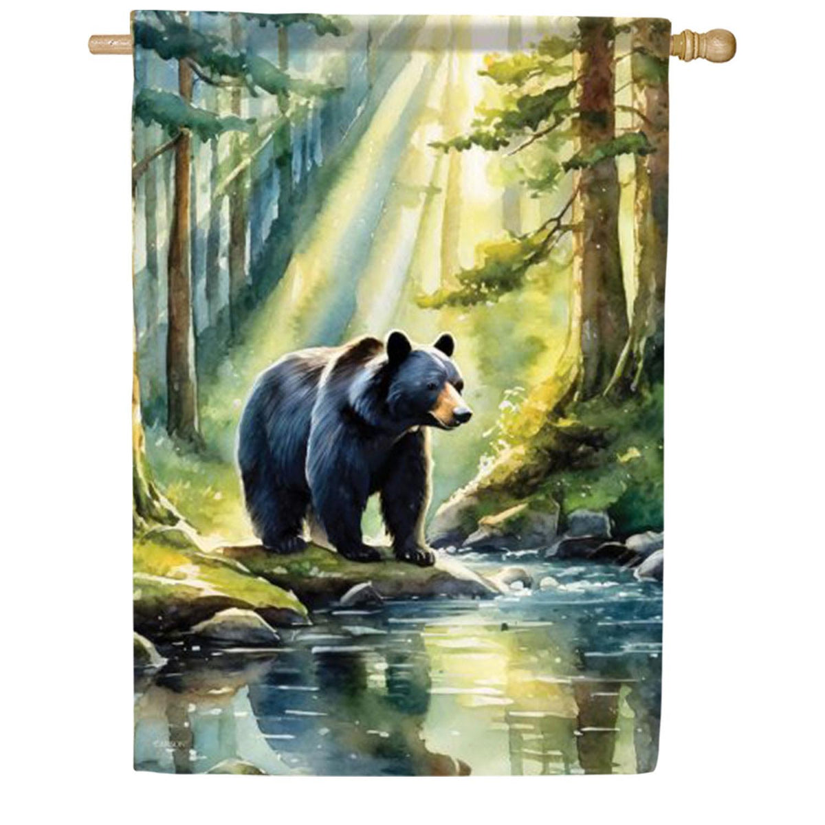 Morning Light Bear House Flag