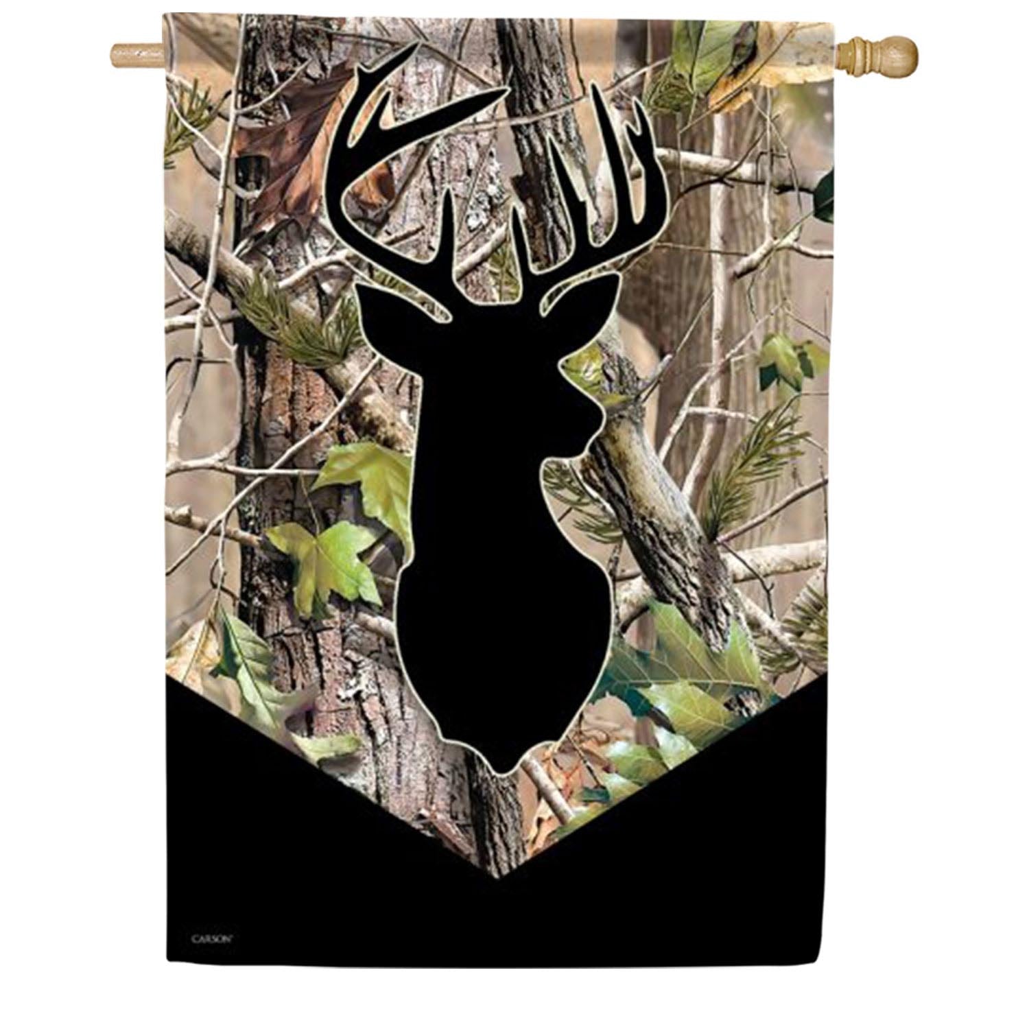 Camo Buck House Flag