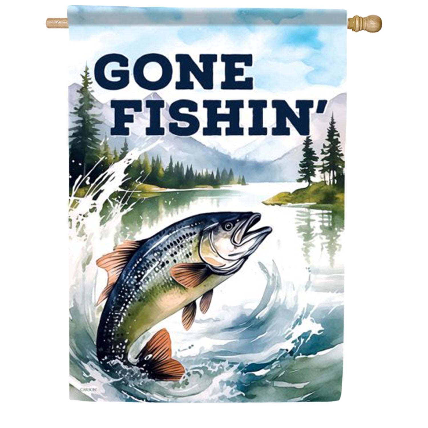 Gone Fishin' House Flag