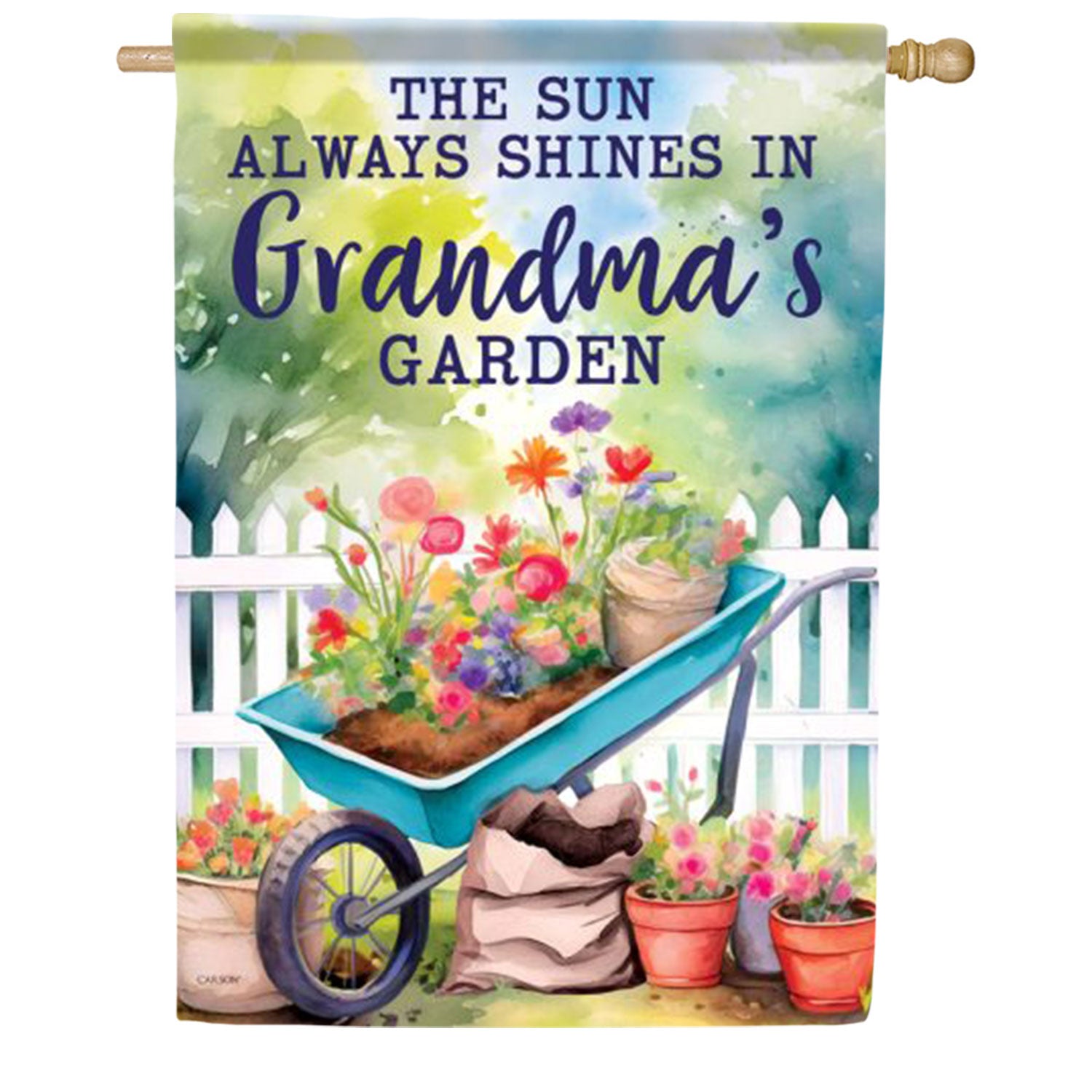 Grandma's Garden House Flag