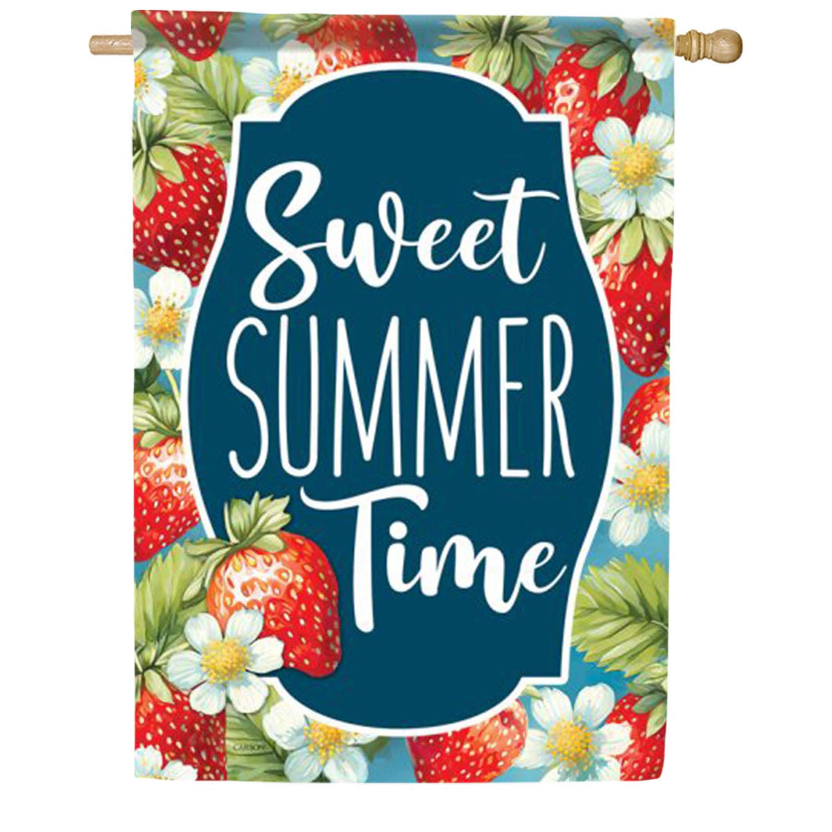 Strawberry Summer House Flag