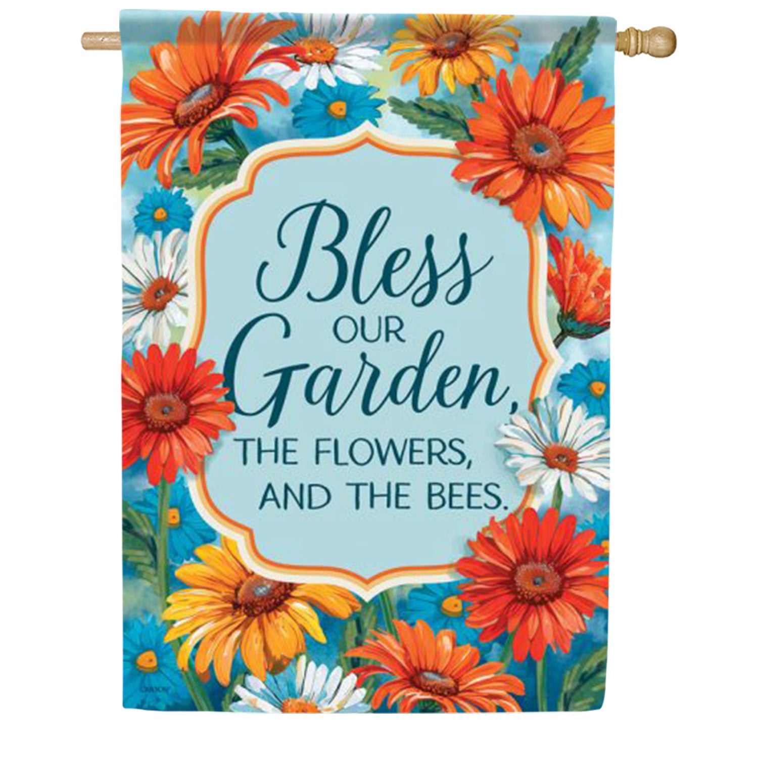 Bless Our Garden House Flag