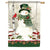Carson Mushroom Snowman House Flag