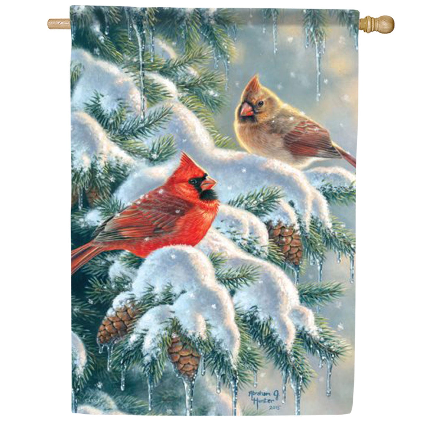 Carson Cardinals Snow Mat House Flag