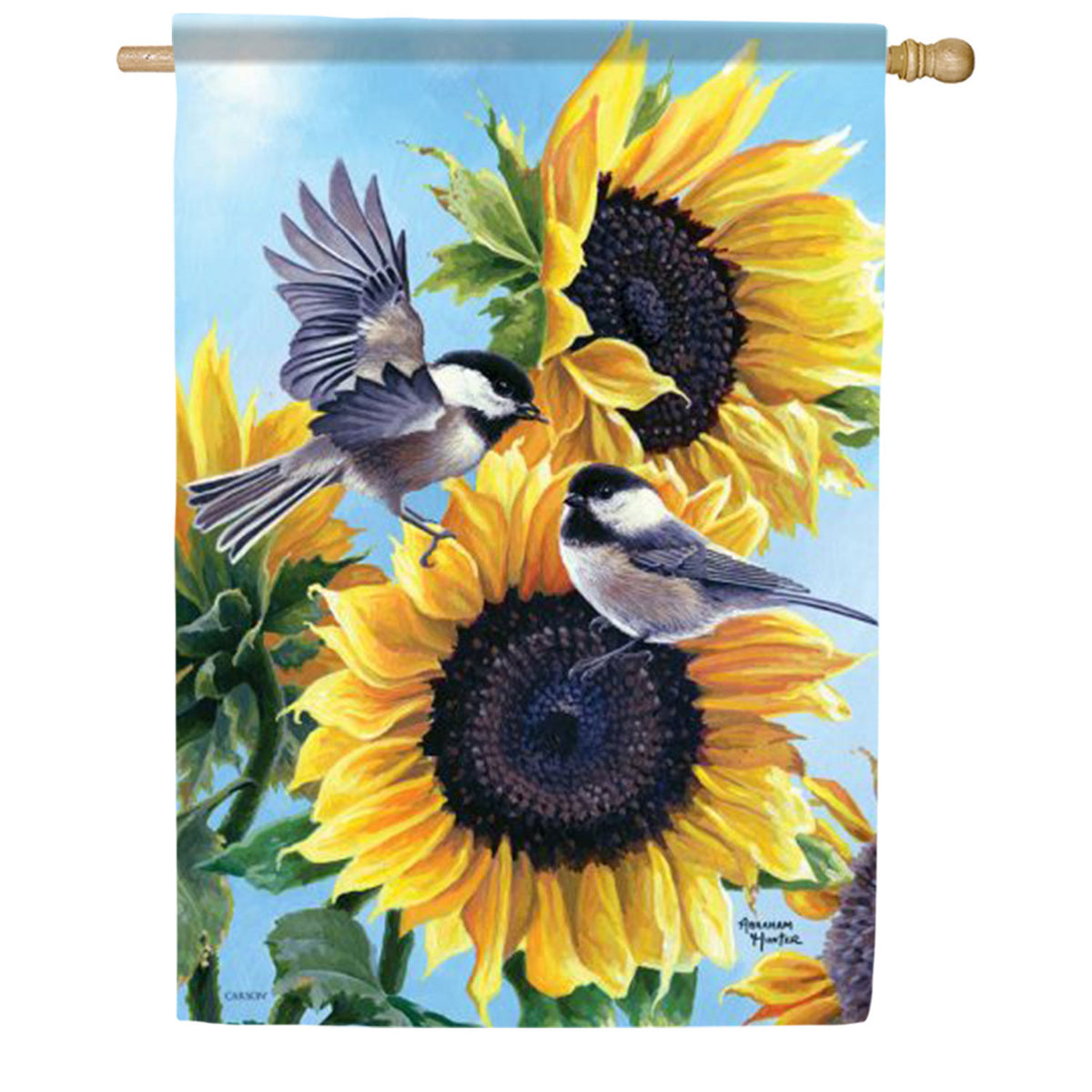 Carson Dinner Time Chicadee House Flag