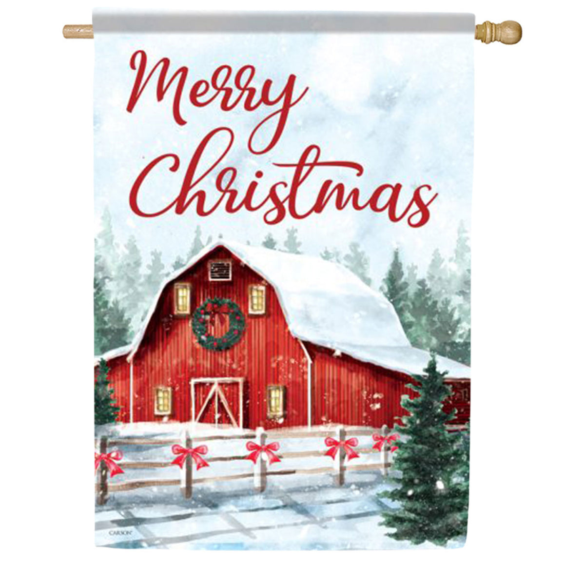 Carson Snowy Barns House Flag