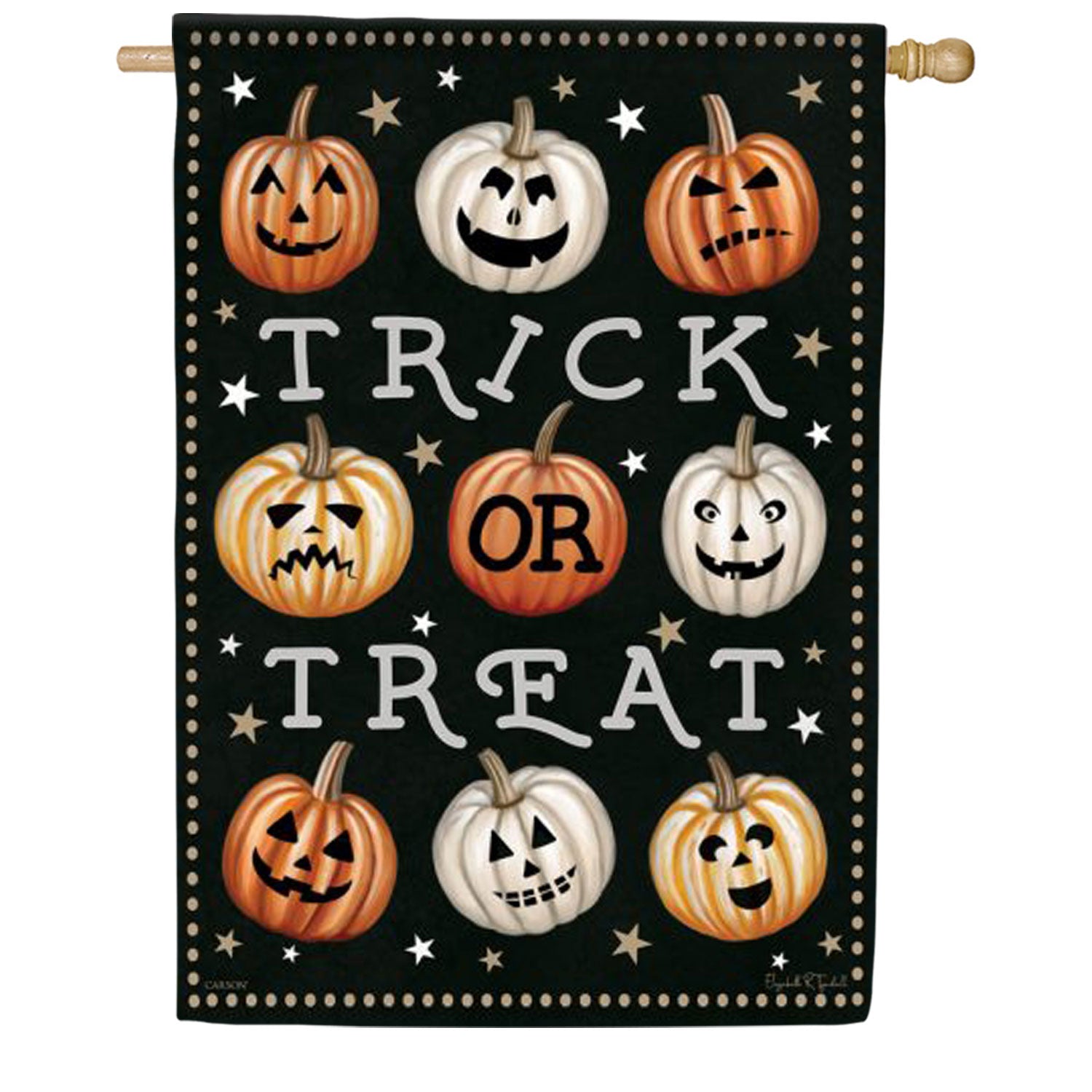 9 Pumpkins House Flag