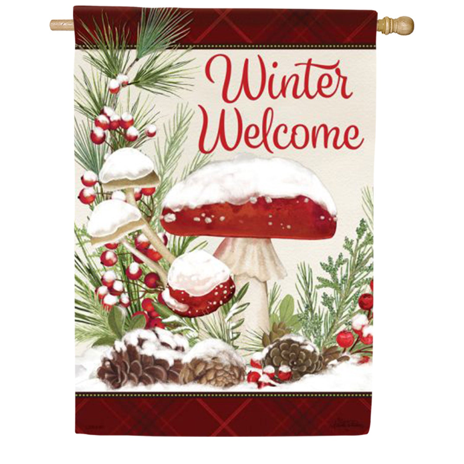 Winter Welcome House Flag