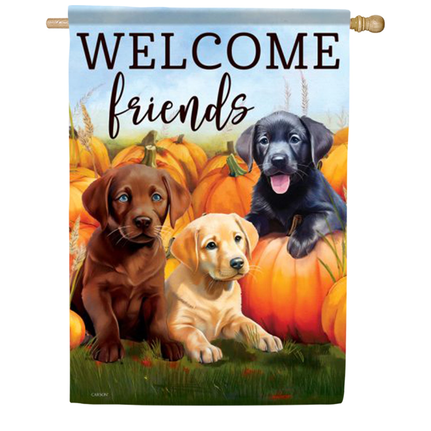 Welcome Pups House Flag