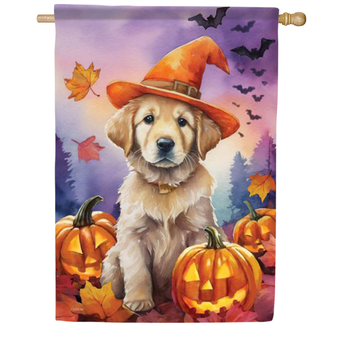 Pumpkin Pup House Flag