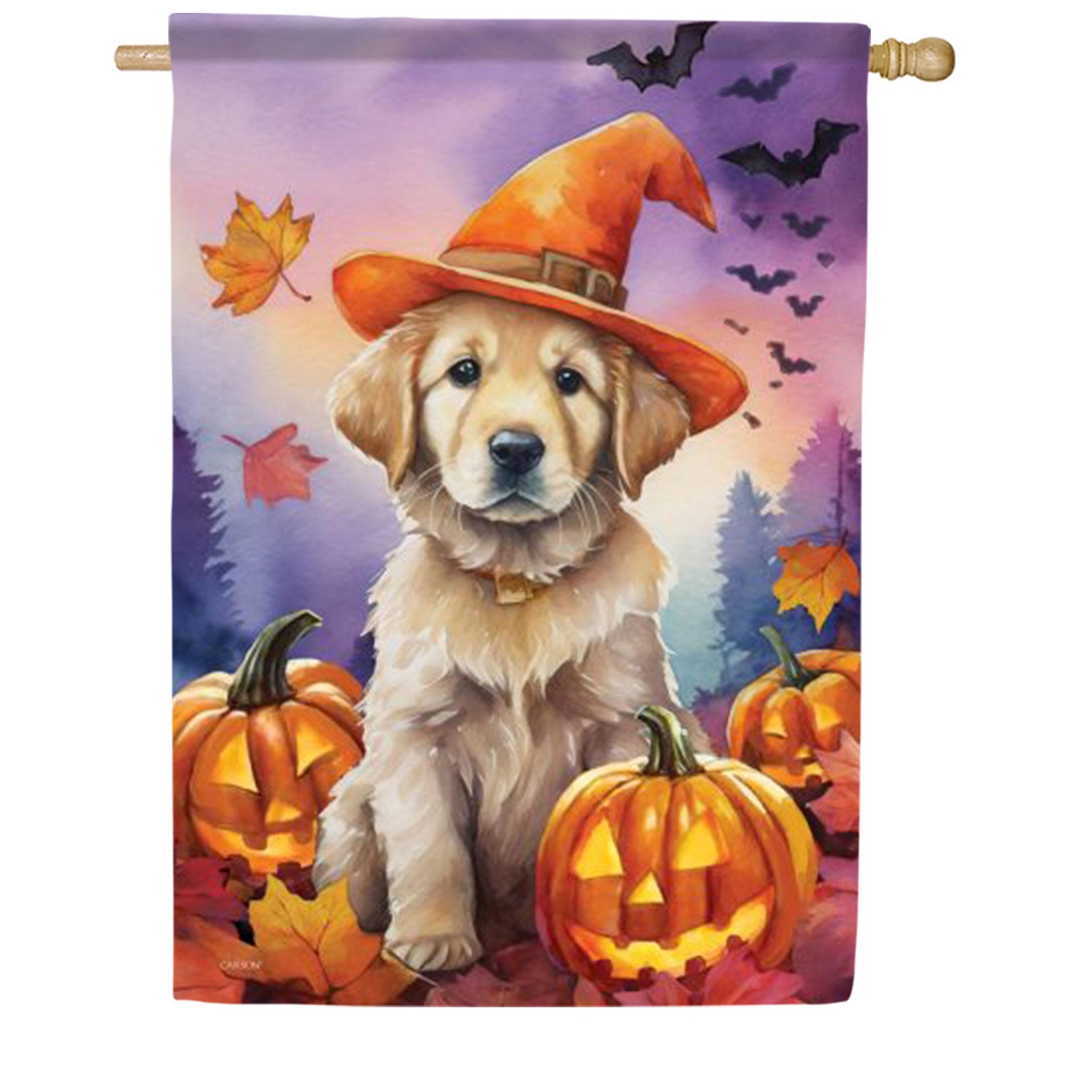 Pumpkin Pup House Flag