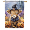 Pumpkin Cow House Flag