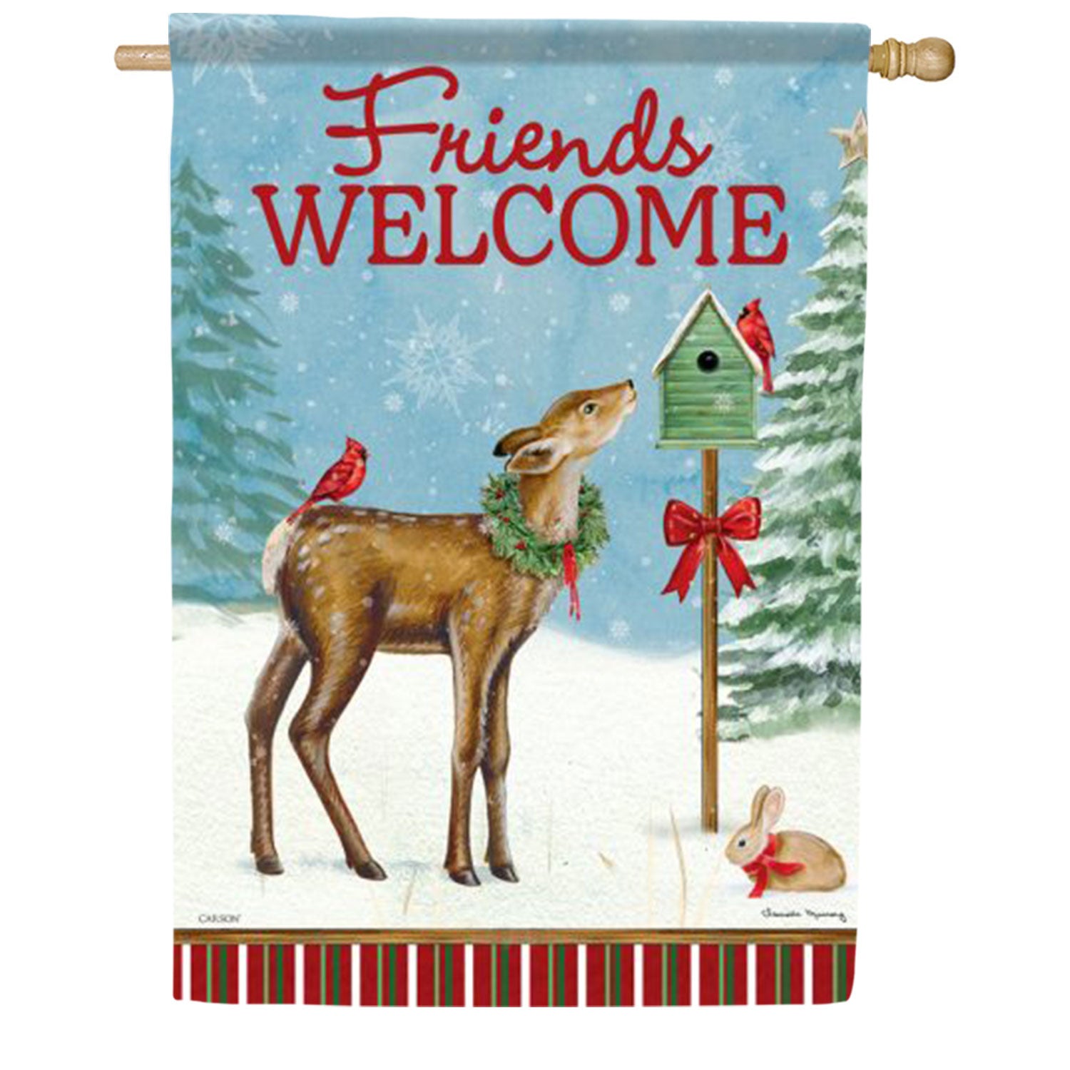 Woodland Friends Welcome House Flag