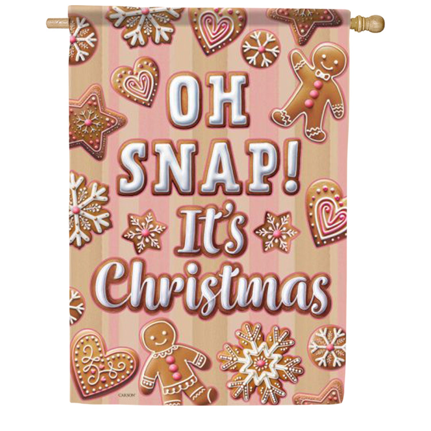 Oh Snap It's Christmas House Flag