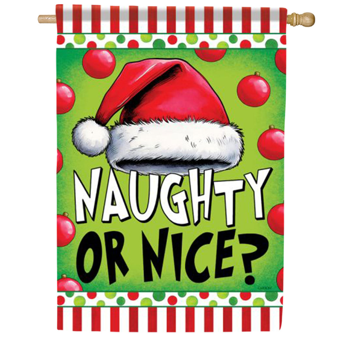 Naughty Or Nice House Flag