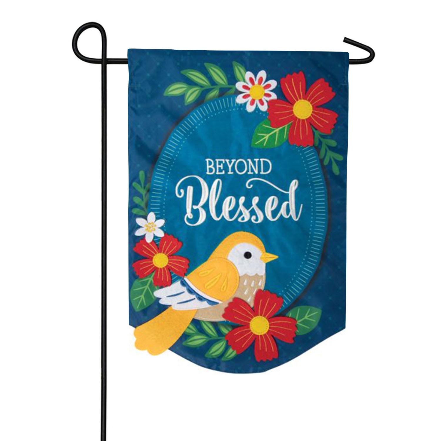 Carson Beyond Blessed Applique Garden Flag