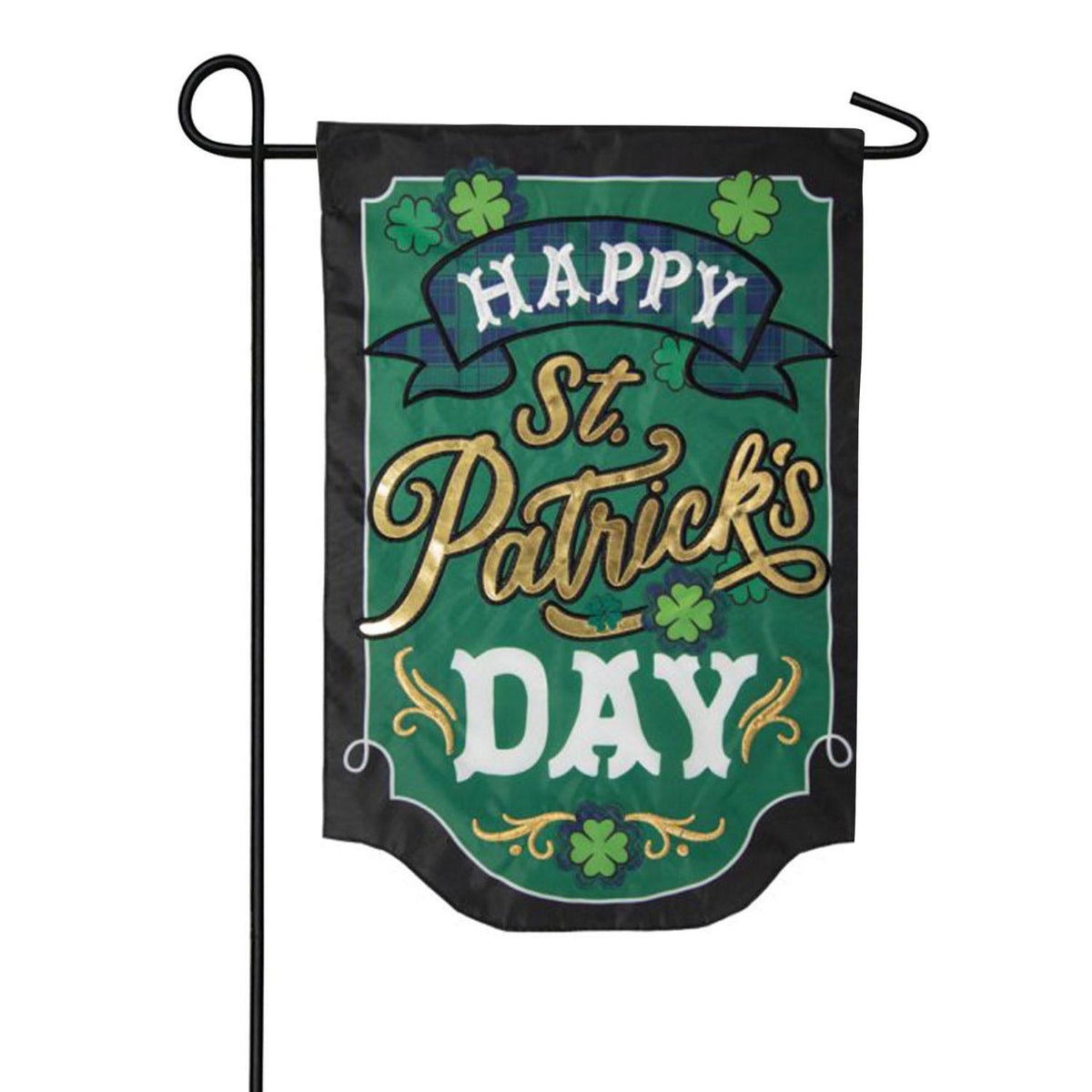 Carson St. Patricks Day Applique Garden Flag