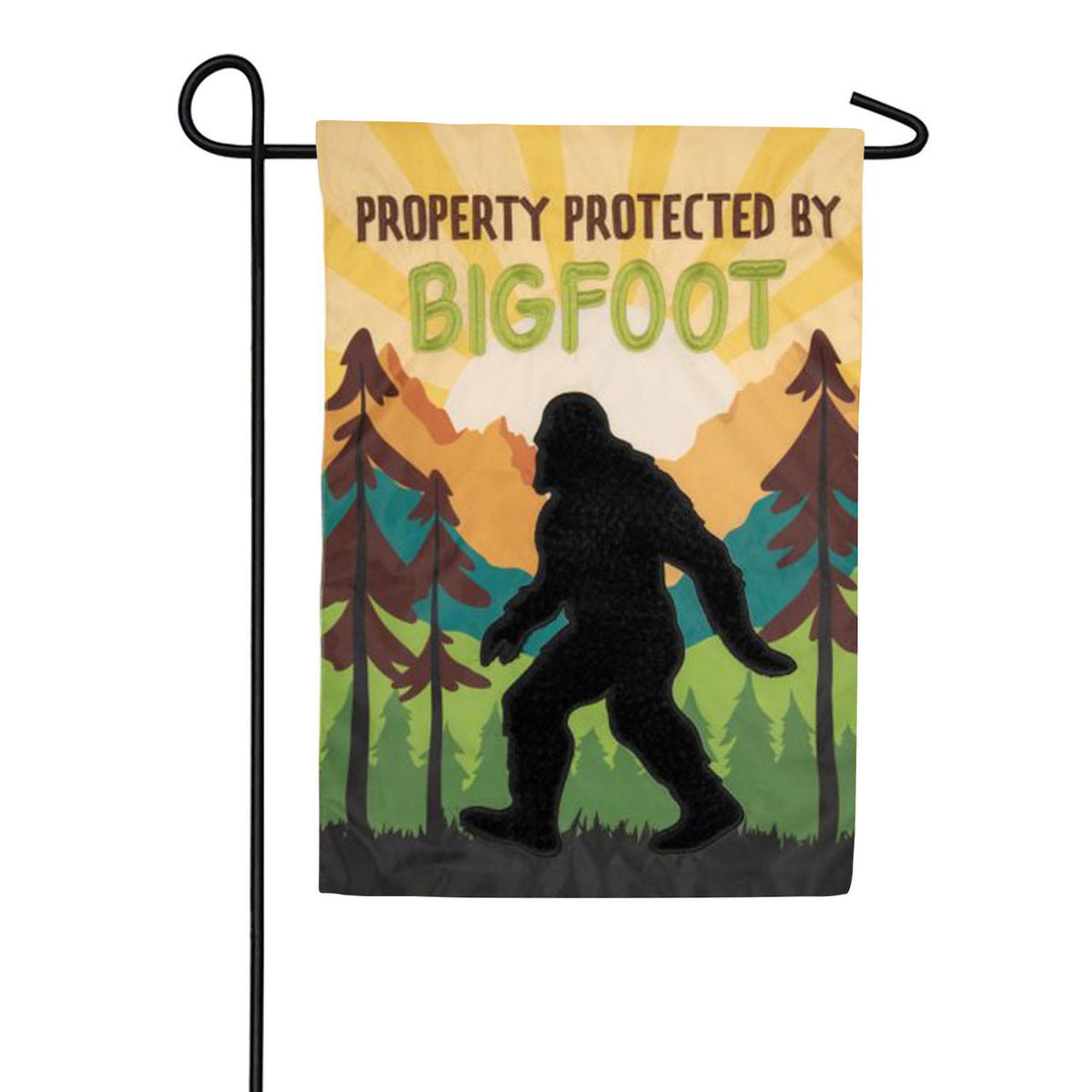 Carson Bigfoot Applique Garden Flag
