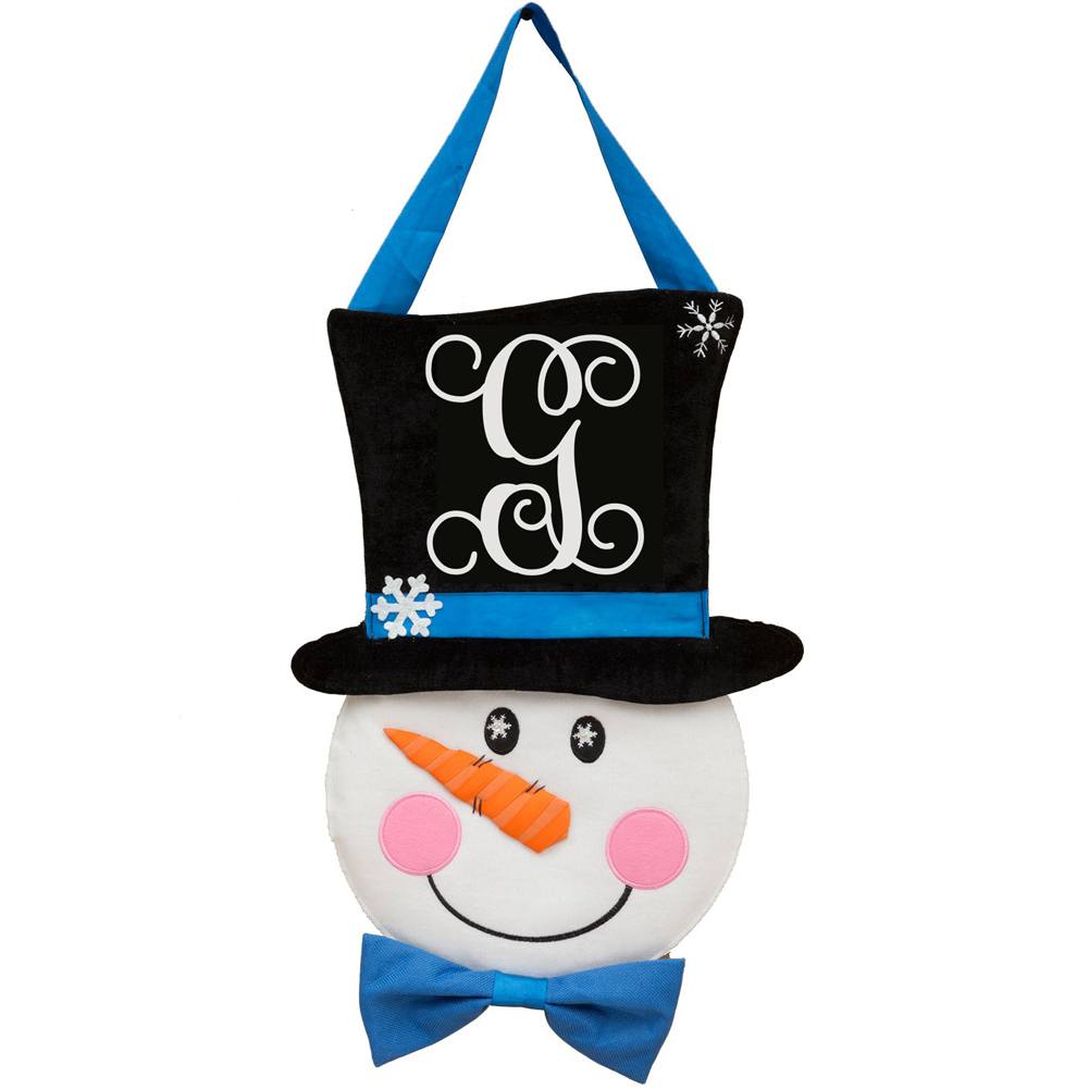 Snowman Monogram Hang Around