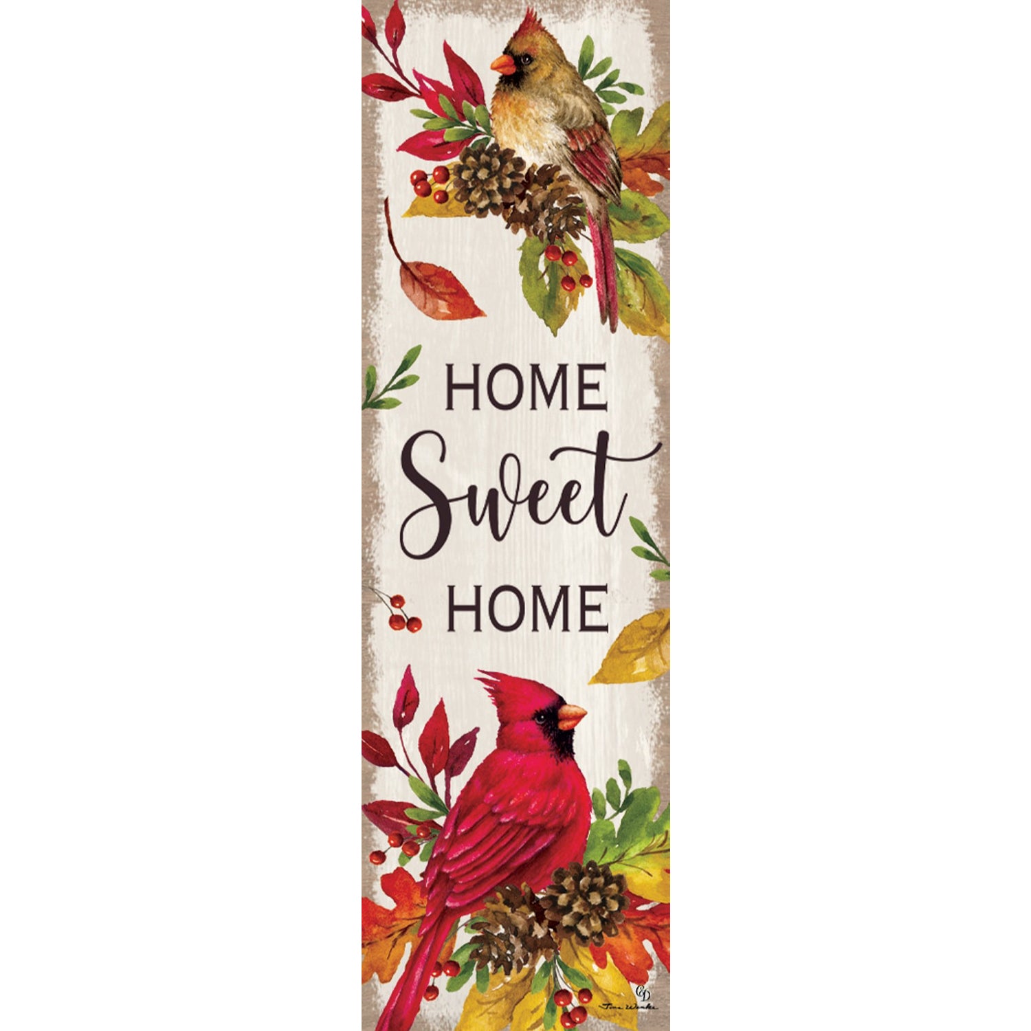 Custom Decor Home Sweet Cardinals Plant Expressions Magnet