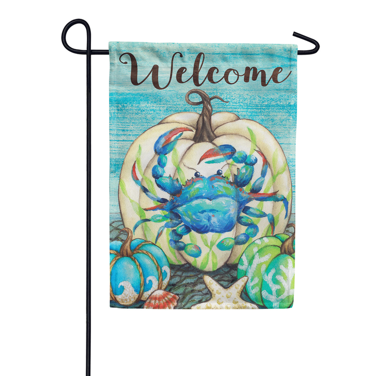 Custom Decor Garden Flag - Crabby Pumpkin