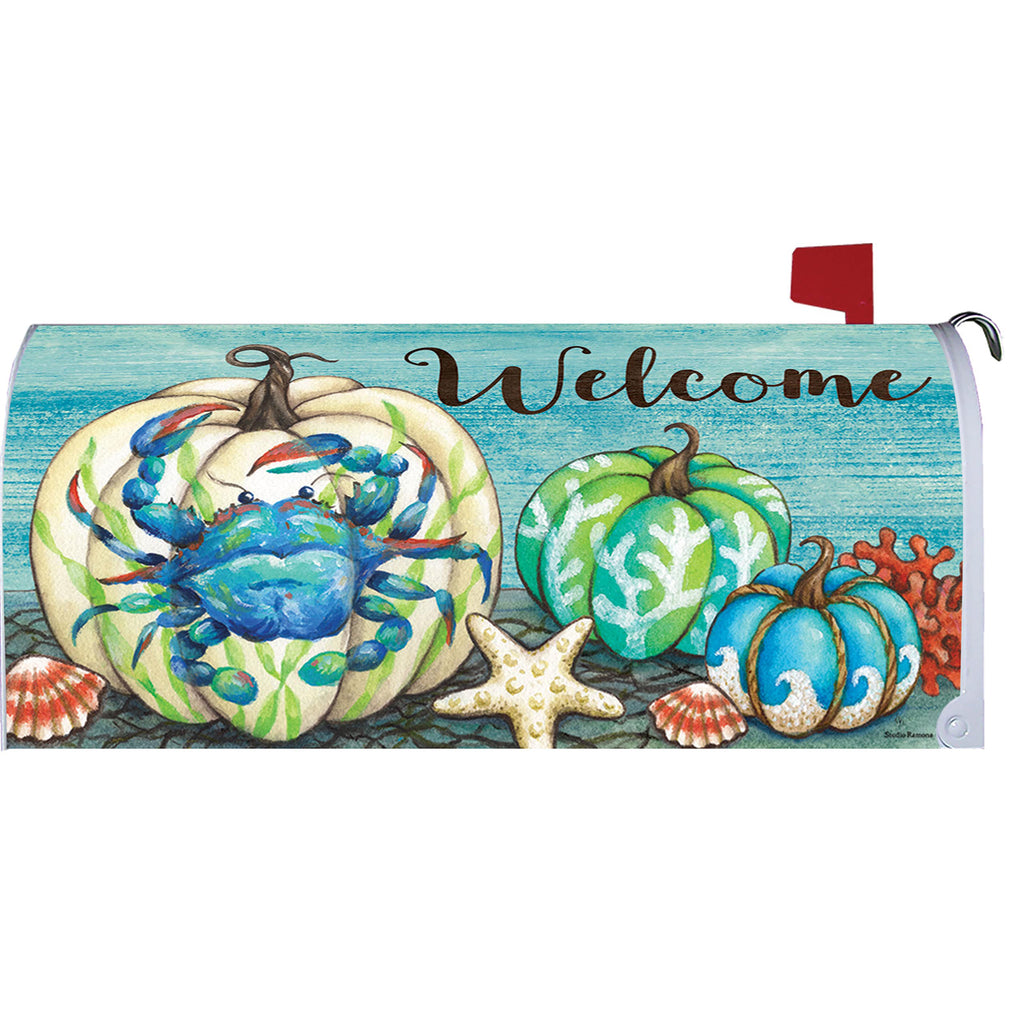 Custom Decor Mailbox Makeover - Crabby Pumpkin